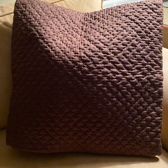 Pottery Barn Pillow Cover Brown  20” x 20” - Picture 3 of 7